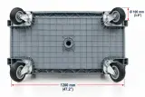ANB-NC01 fixed-wall HDPE pallet box, supplied underside drawing