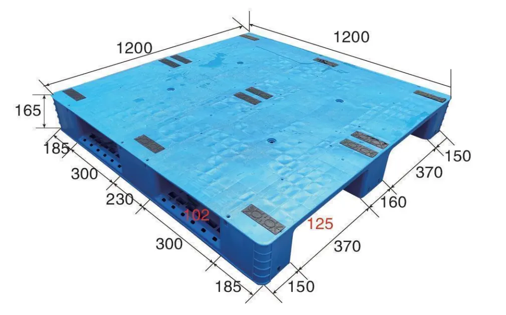 Blue plastic pallet